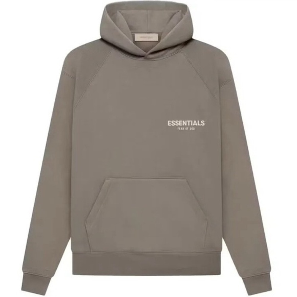 Fear of God Essentials Hoodie Taupe M Oversized Pullover